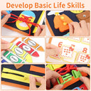 TUNJILOOL Montessori Busy Board For Toddlers Learning Toy