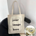 Custom Photo Canvas Tote Bag For Women