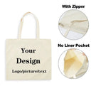 Custom Photo Canvas Tote Bag For Women