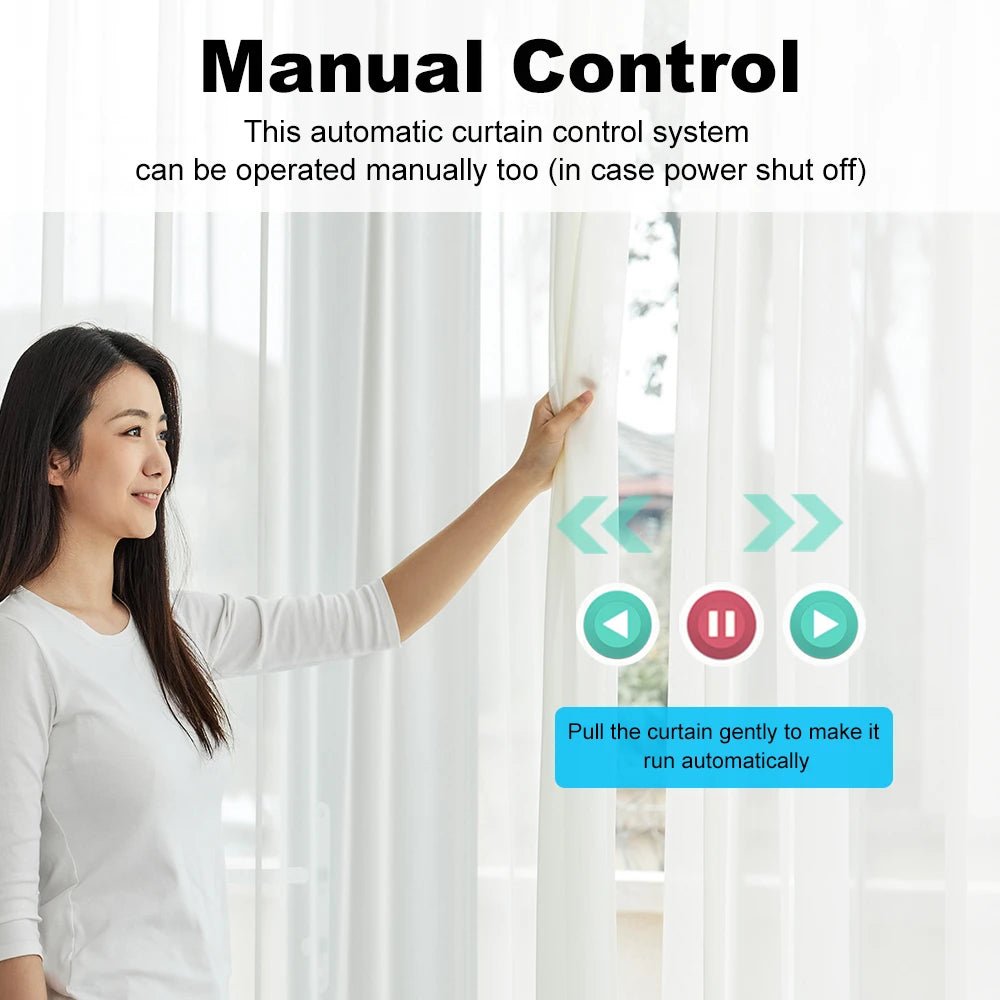 Tuya 155mm Smart Curtain Motor - Zigbee WiFi Silent 1.2Nm With Alexa Remote Apps