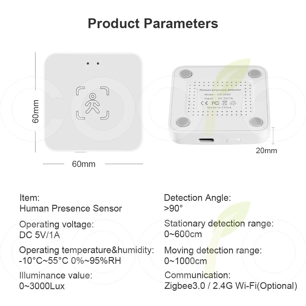 Tuya 4InOne Presence Detector - WiFi Zigbee PIR MmWave Motion Sensor Smart Homes