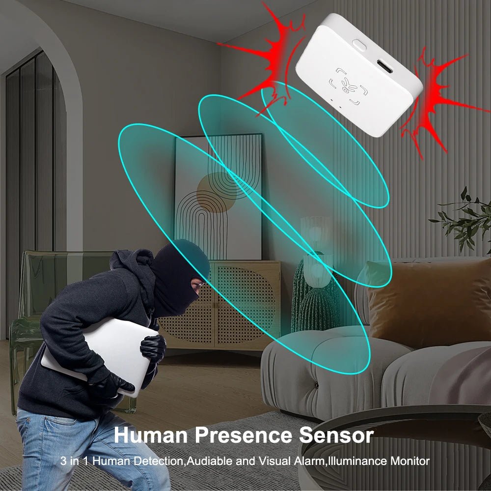 Tuya 4InOne Presence Detector - WiFi Zigbee PIR MmWave Motion Sensor Smart Homes