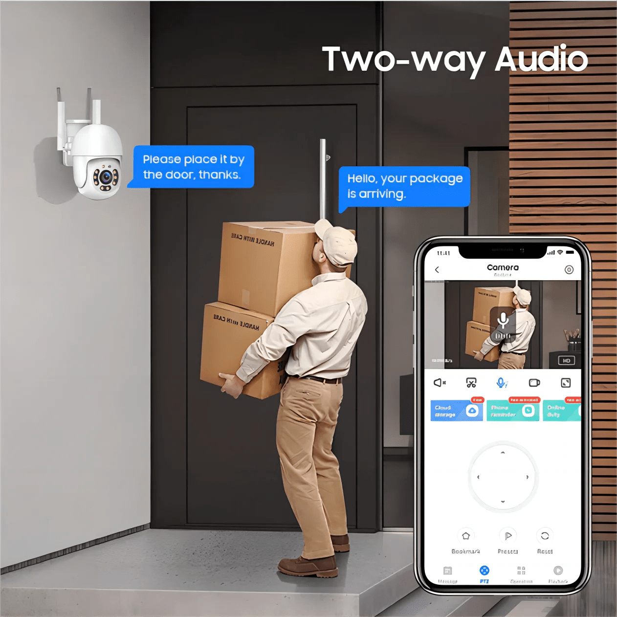 Tuya 4MP PTZ WIFI Outdoor Security Cameras - IP66 Weatherproof With AI Tracking