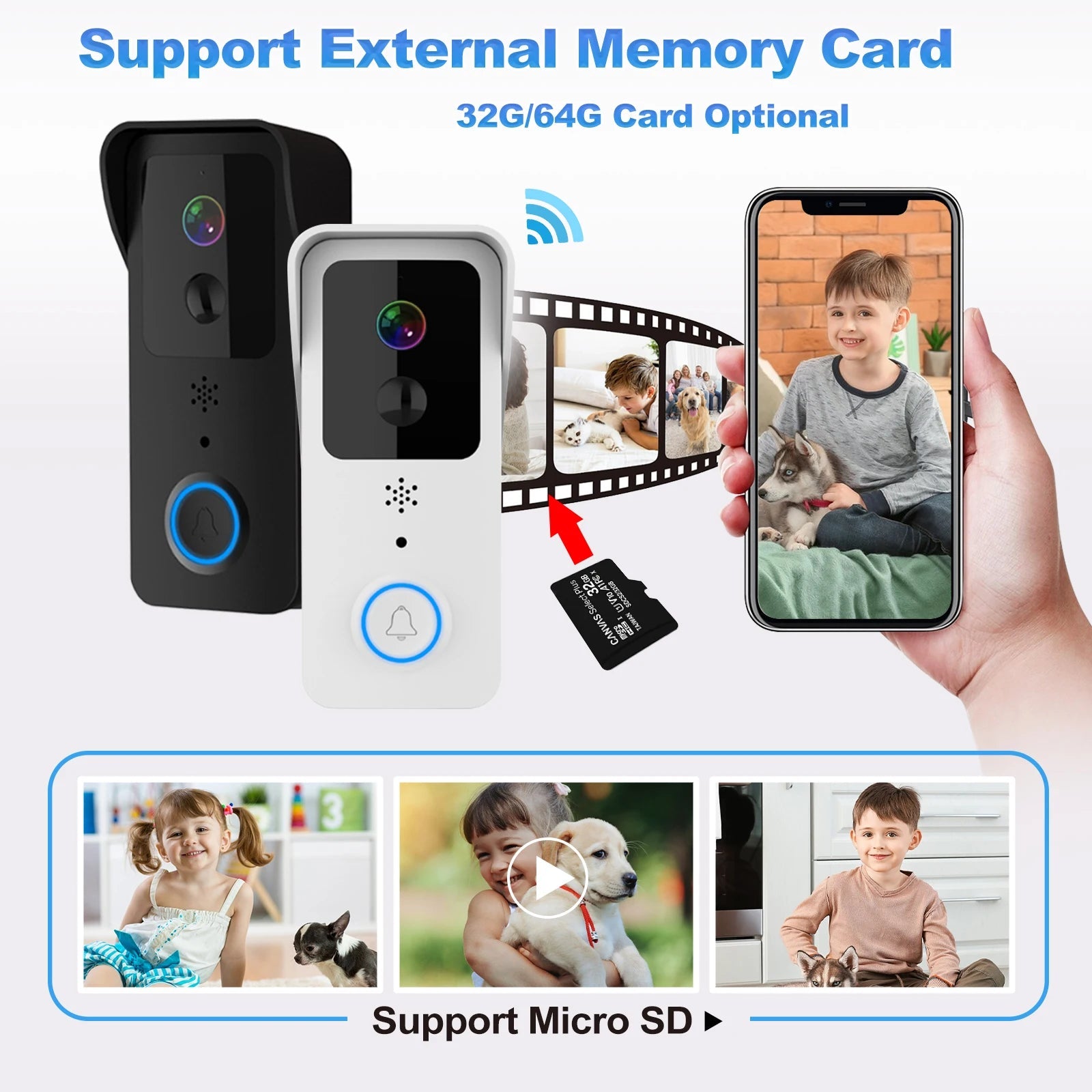 Tuya 5G 2.4G WiFi Video Doorbell 1080P HD Outdoor Waterproof - Handsfree Security