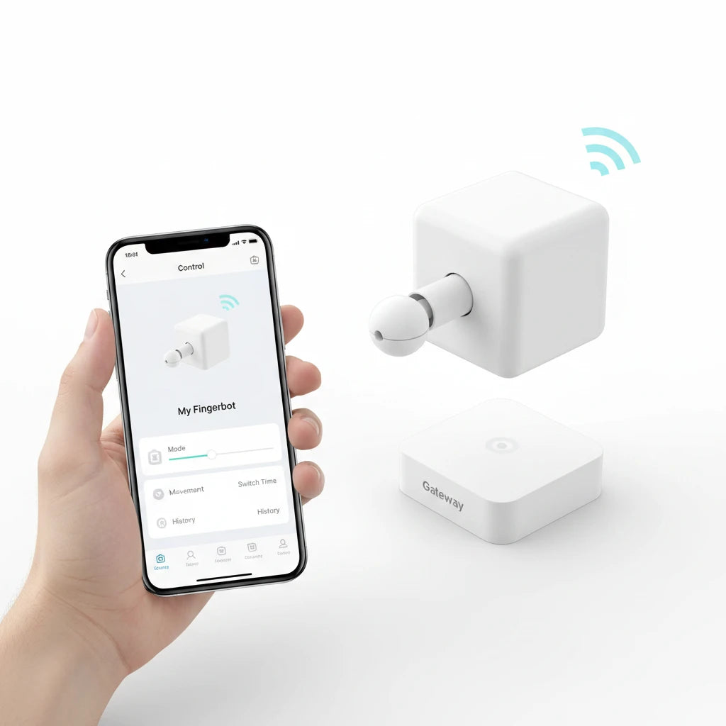 Tuya Bluetooth Finger Robot Button Pusher Gateway - Hands Free Bu
