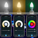 E14 Smart Crystal Candle Lamps Elegant Lighting with Music Sync