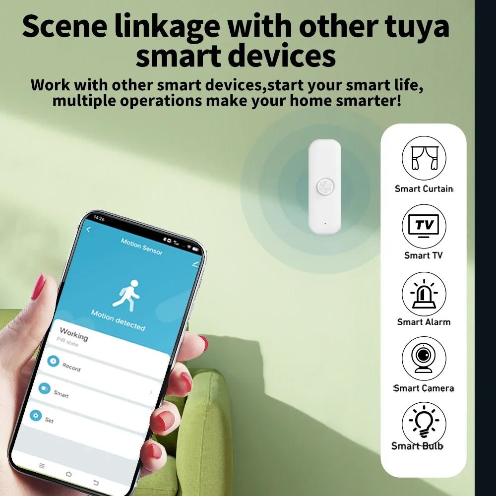 Tuya Smart Life PIR WiFi Zigbee Motion Sensor Alarm - Alexa And Google Assistant