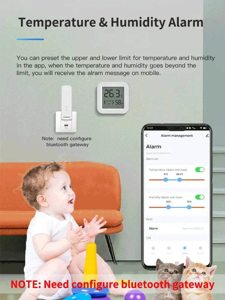 Tuya Smart Temperature Humidity Sensor Home Monitor