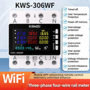 TUYA WiFi Power Energy Meter - 3-Phase 4-Wire DIN Rail AC Monitor 85-290V Global