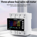 TUYA WiFi Power Energy Meter - 3-Phase 4-Wire DIN Rail AC Monitor 85-290V Global