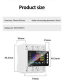 TUYA WiFi Power Energy Meter - 3-Phase 4-Wire DIN Rail AC Monitor 85-290V Global