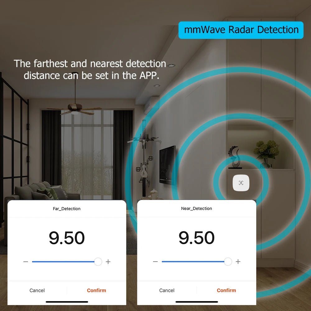 Tuya ZigBee WiFi MmWave Presence Sensor - Luminance And Distance Detection Pro X