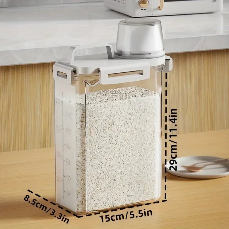 Two And Half Litres Food Grade Grain Storage Container Sealed Rice Bucket Pantry