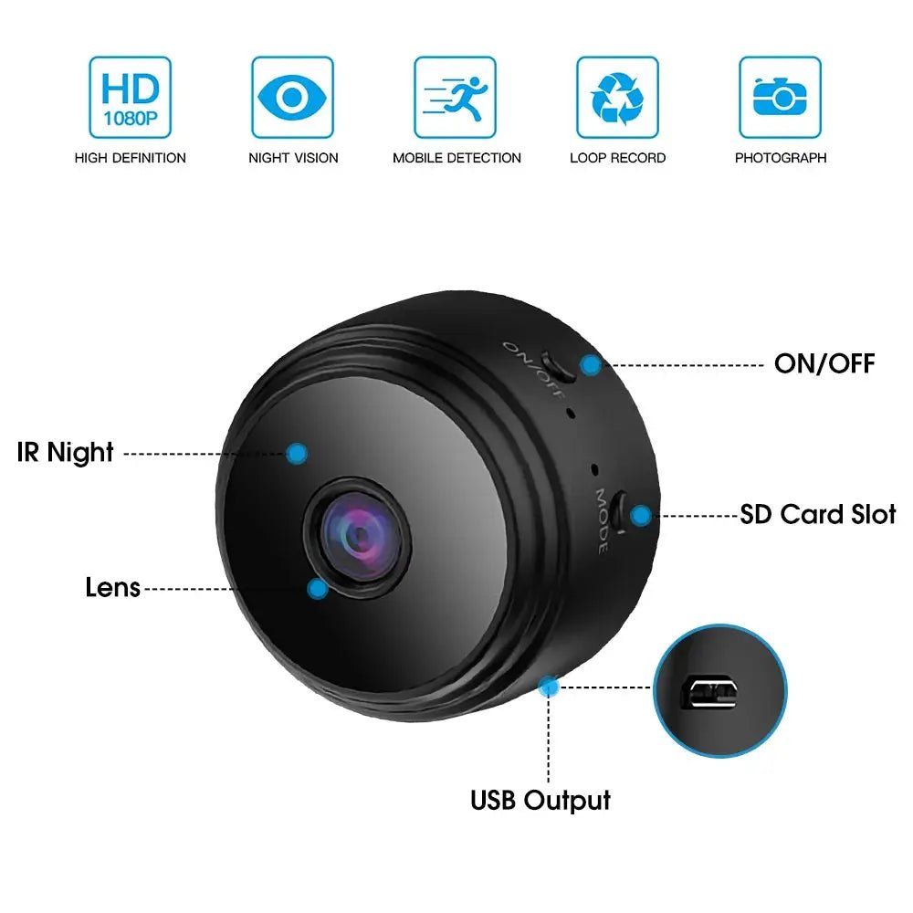 Two Pack A9 Mini WiFi IP Cameras 1080P Night Vision for Smart Home Security
