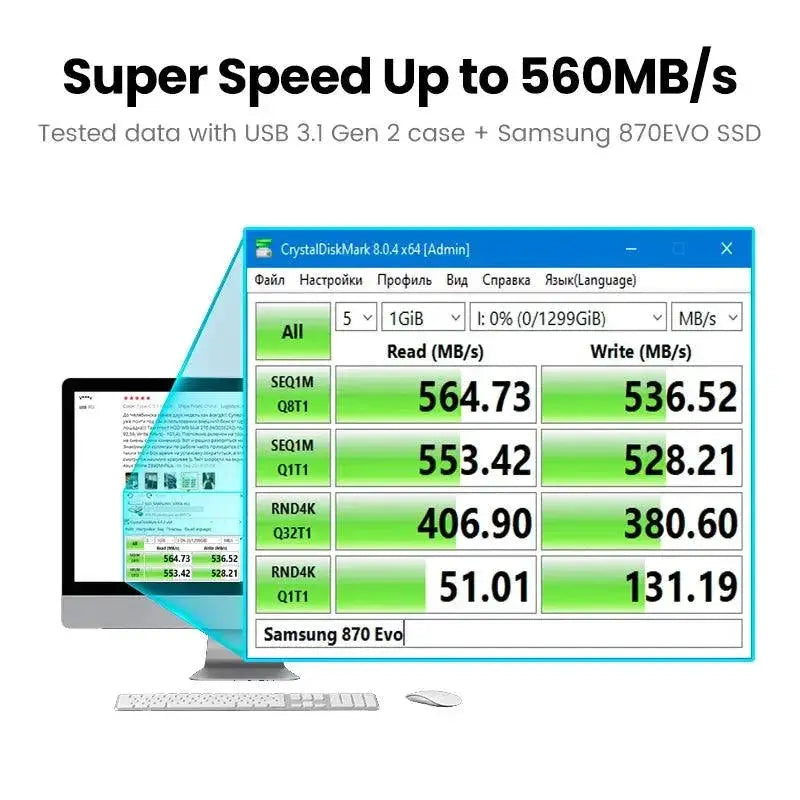 UGREEN USB 3.1 Gen 2 HDD Enclosure High Speed Transfer
