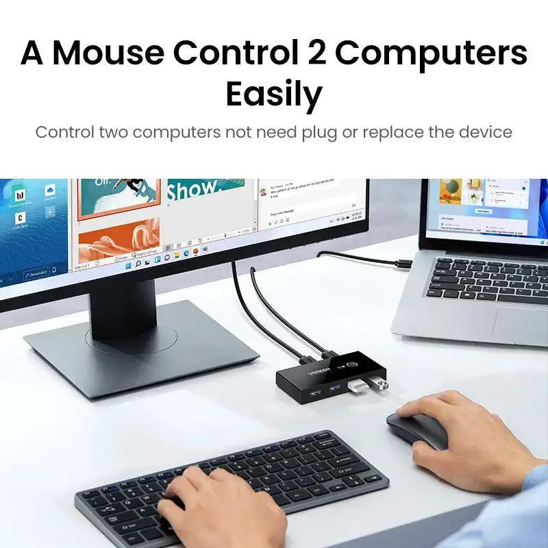 UGREEN USB KVM Switch Seamless USB Device Sharing for PCs