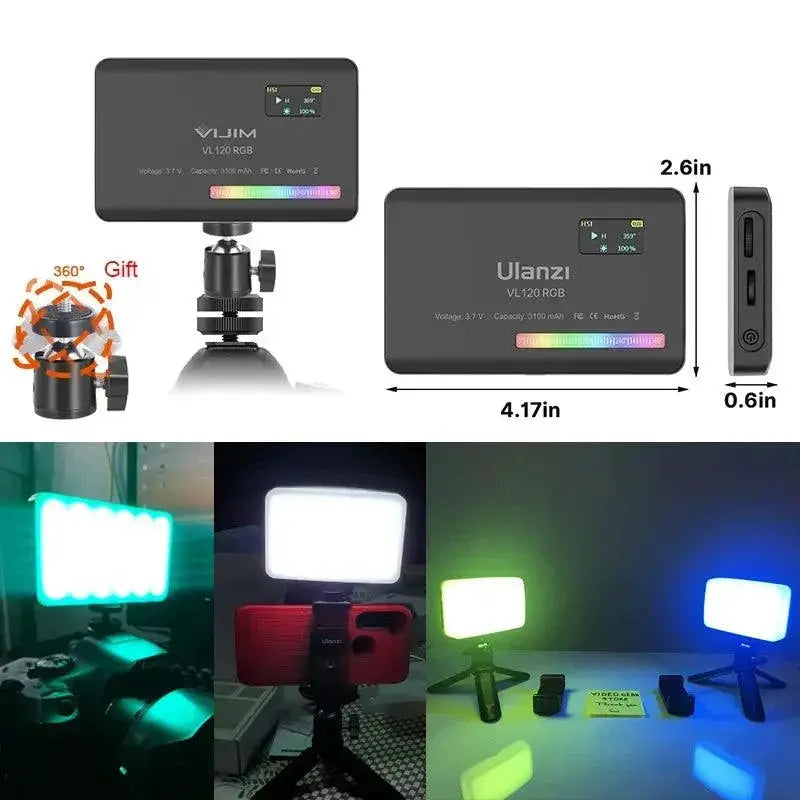 Ulanzi VL120 RGB LED Camera Light Versatile Pro Lighting
