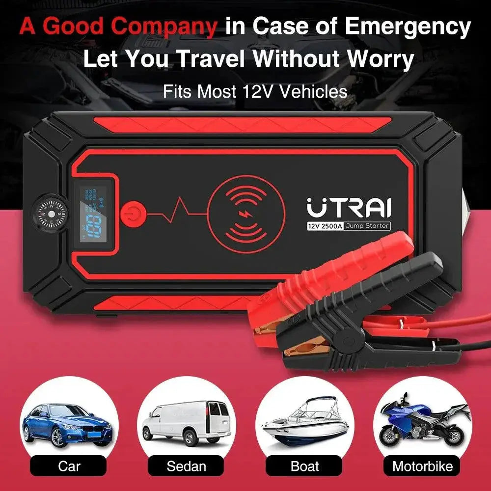 Ultimate 2500A Car Jump Starter With Wireless Charging