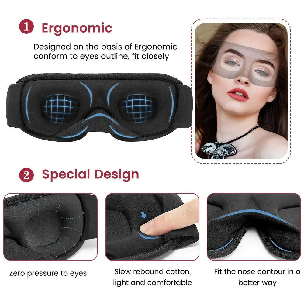 Ultimate 3D Memory Foam Sleep Mask For Deep Rest Blackout