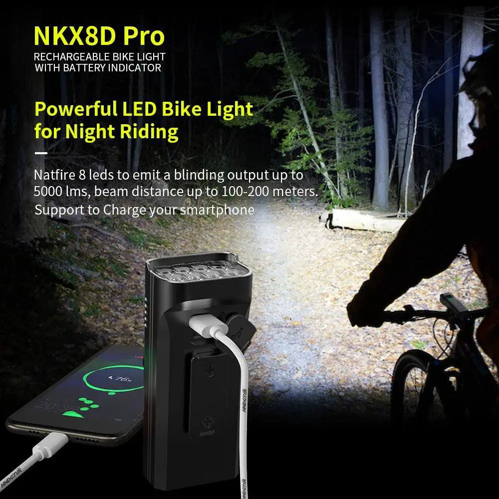 Ultimate 8 - 6 LED Bicycle Lighting System USB Rechargeable