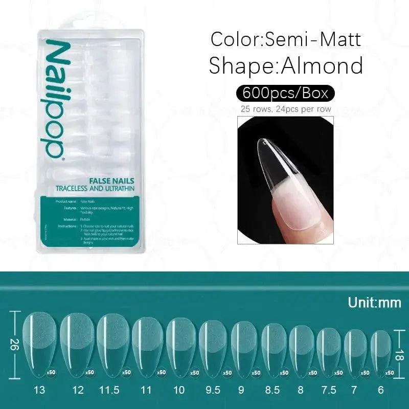 Beginner Acrylic Nail Kit Pro Finish — Matte M-Oval 600