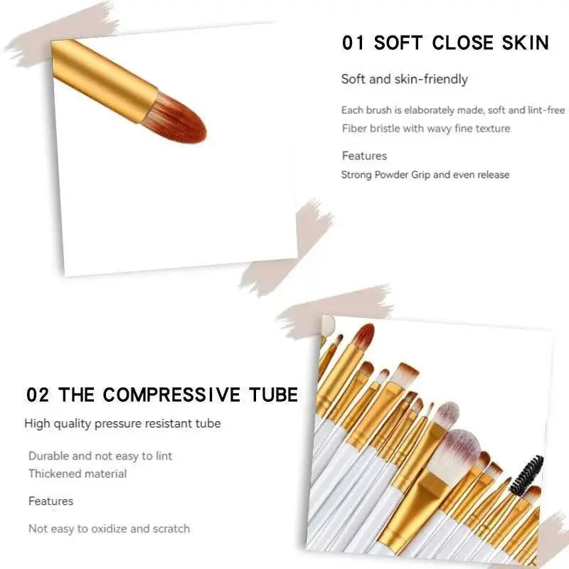 Ultimate Beauty Brush Collection Luxe Set 20 Piece Makeup