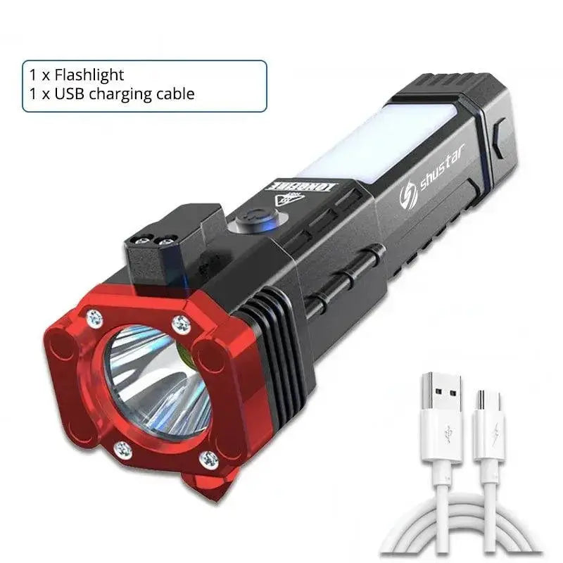 High Bright USB Rechargeable Car Torch Tool For Emergencies