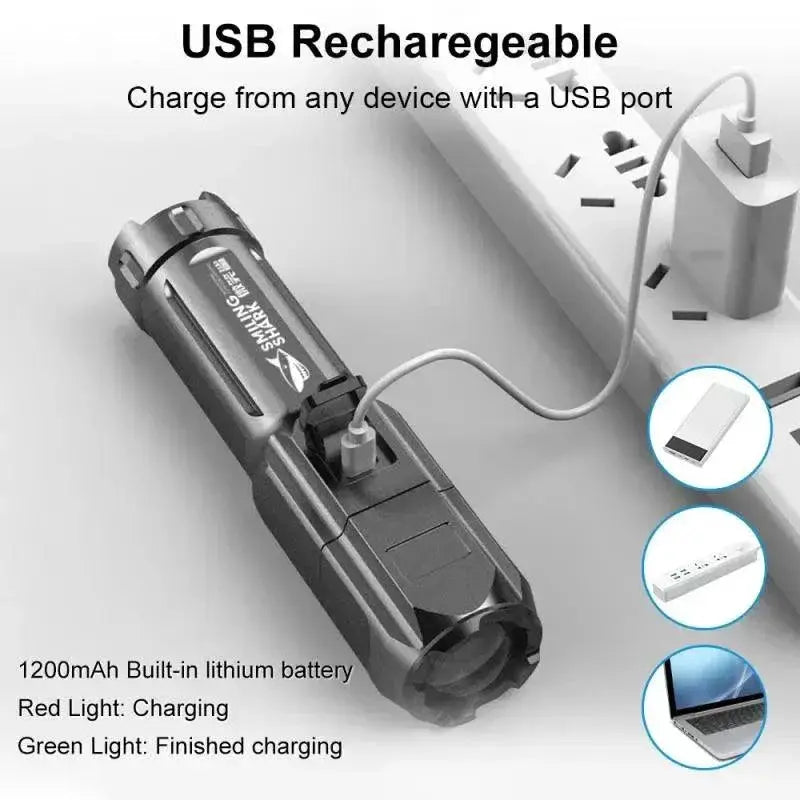 Ultimate Illumination Tactical LED Flashlight 100000 Lumens