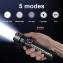 LED Tactical Flashlight Super Bright USB Rechargeable