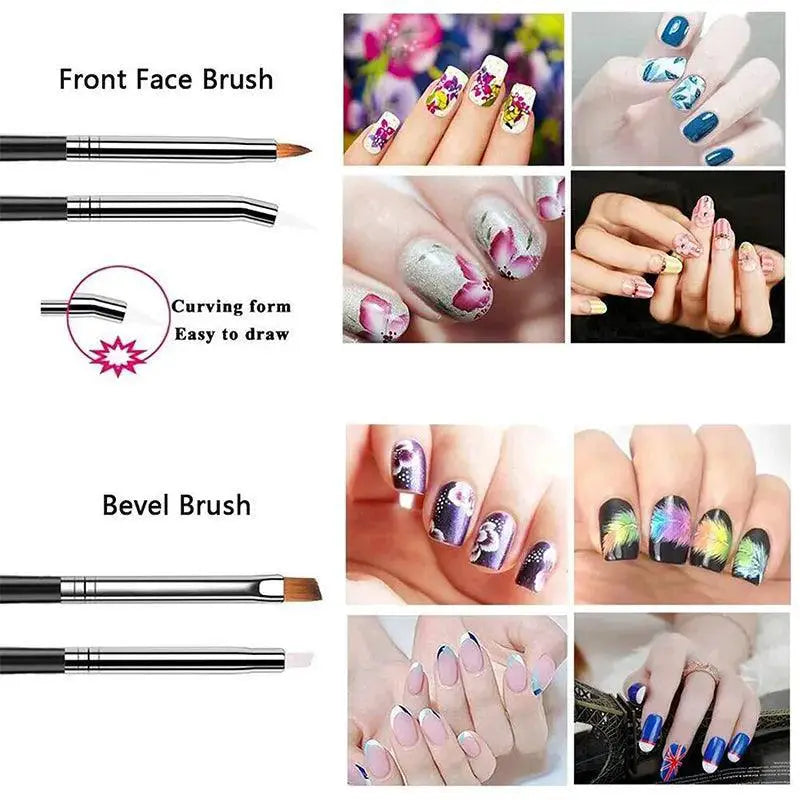 Nail Art Brush Set For Creative Designs Kit Pro Edition