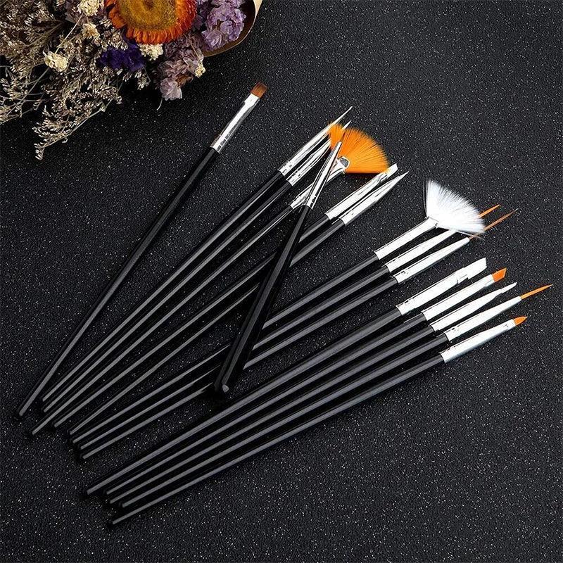 Nail Art Brush Set For Creative Designs Kit Pro Edition