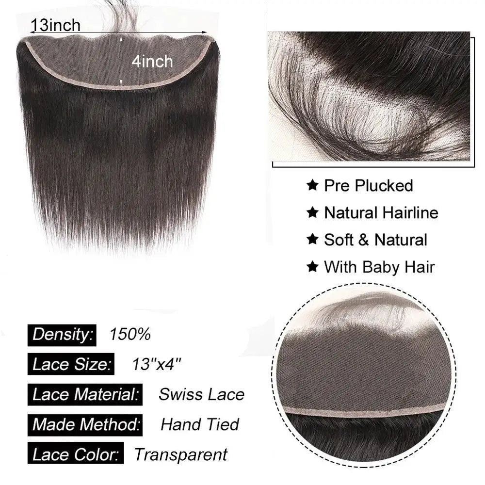 Ultimate Straight Lace Closure Hair Extensions Burmese Remy