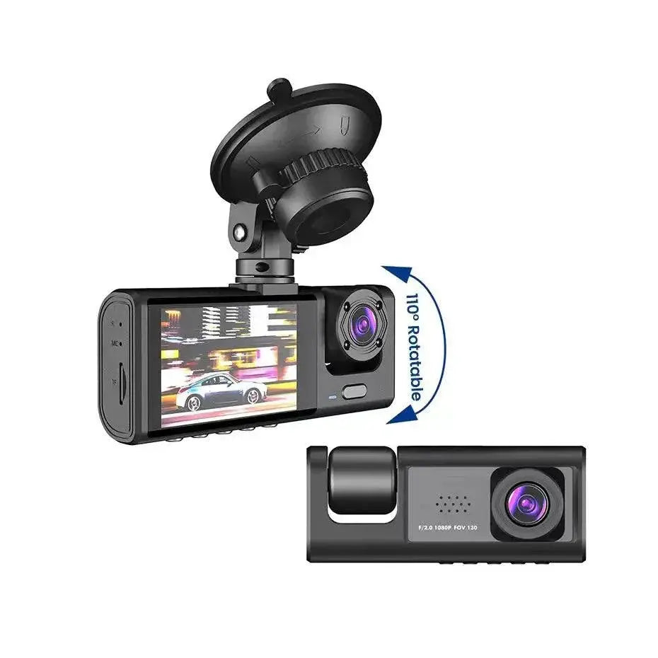Three Way Vehicle Dash Cam HD Inside Kit Front Rear