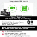 Ultimate Three-Way Vehicle Dash Cam HD Inside Cam Kit