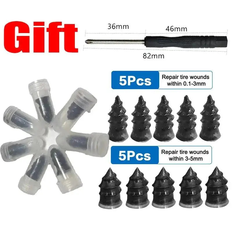 Ultimate Tire Repair Kit Premium Rubber Metal Nails Set