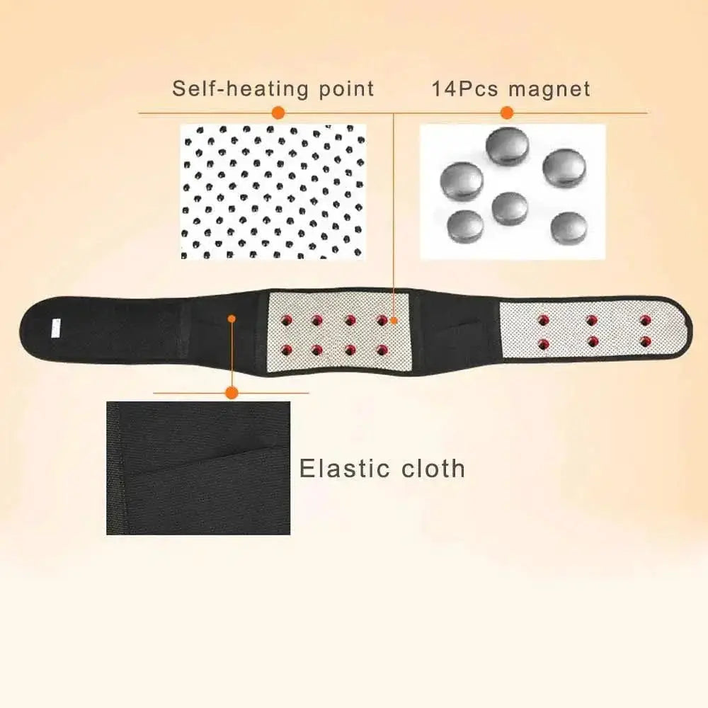 Tourmaline Magnetic Waist Belt Pain Relief With Heat Therapy