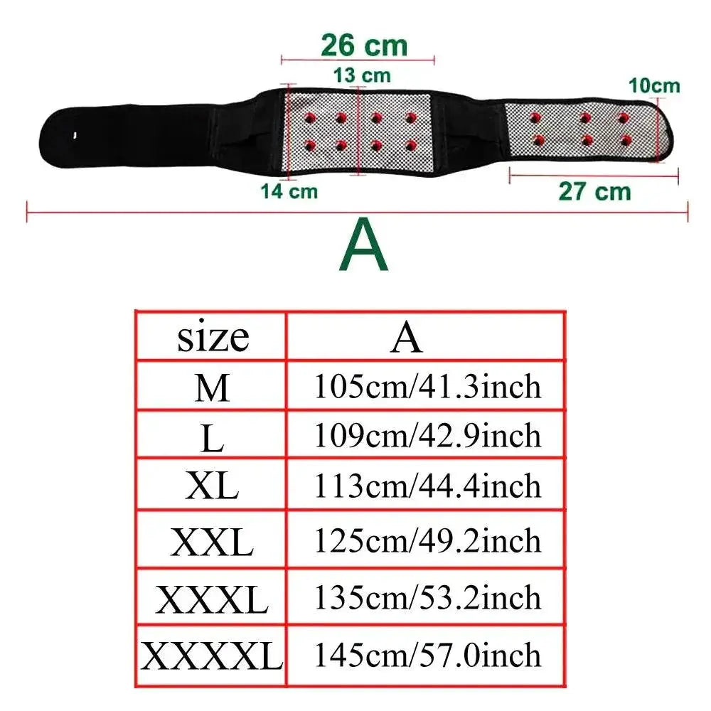 Tourmaline Magnetic Waist Belt Pain Relief With Heat Therapy