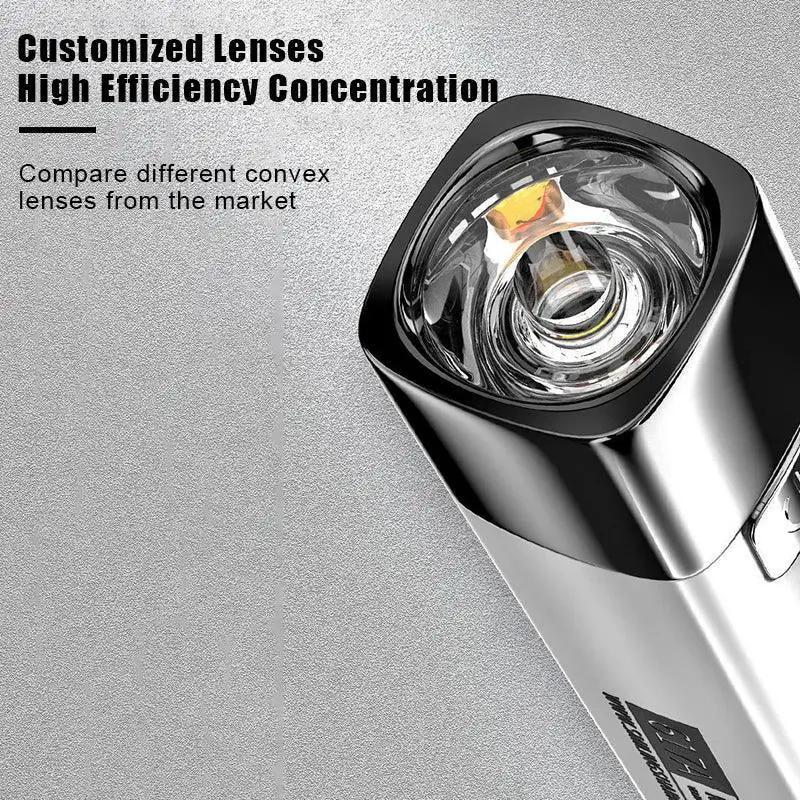 Ultra Bright USB Rechargeable 2 In 1 LED Flashlight