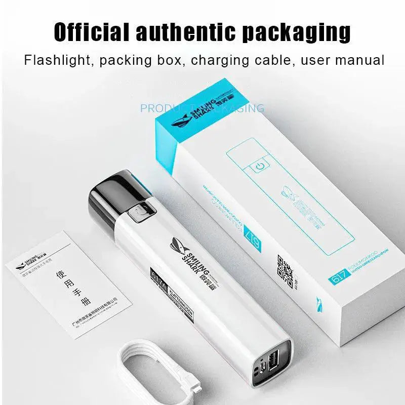 Ultra Bright USB Rechargeable 2 In 1 LED Flashlight