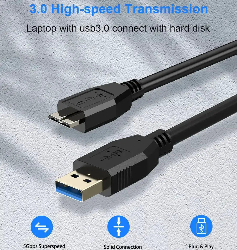 Ultra Fast Micro B USB 3 Cable For External HDD Use