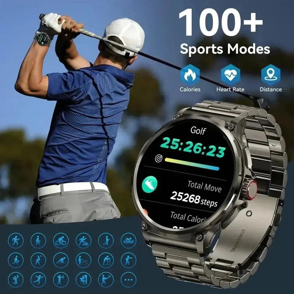 Ultra HD AMOLED Smartwatch With GPS Tracking For Men