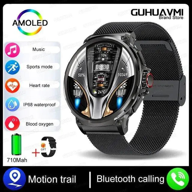 Ultra HD AMOLED Smartwatch With GPS Tracking For Men