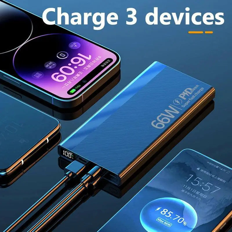 Ultra High Capacity 30000mAh Power Bank 66W Quick Charge