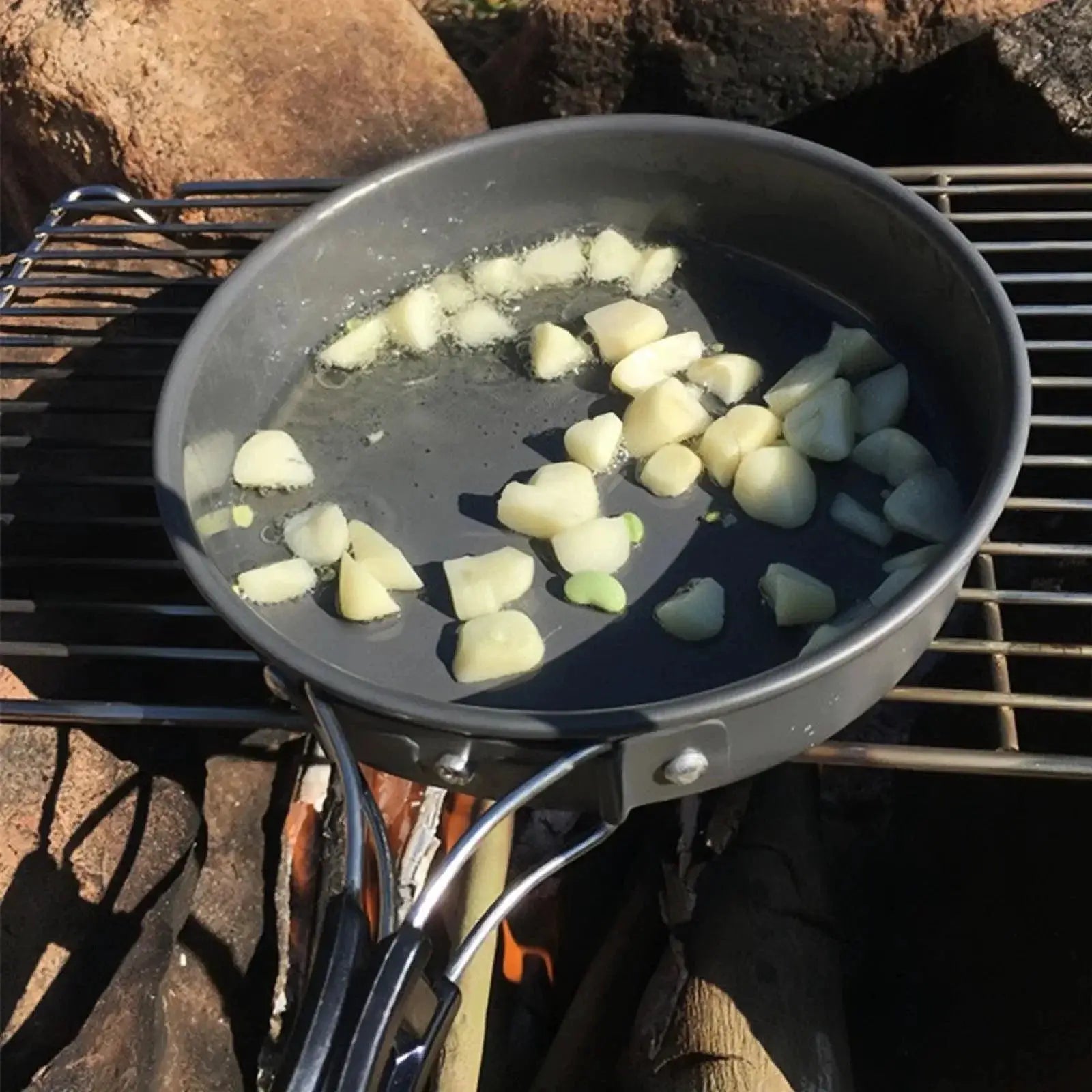Ultra Light Aluminum Camping Cookware Set Frying Pan Outdoor