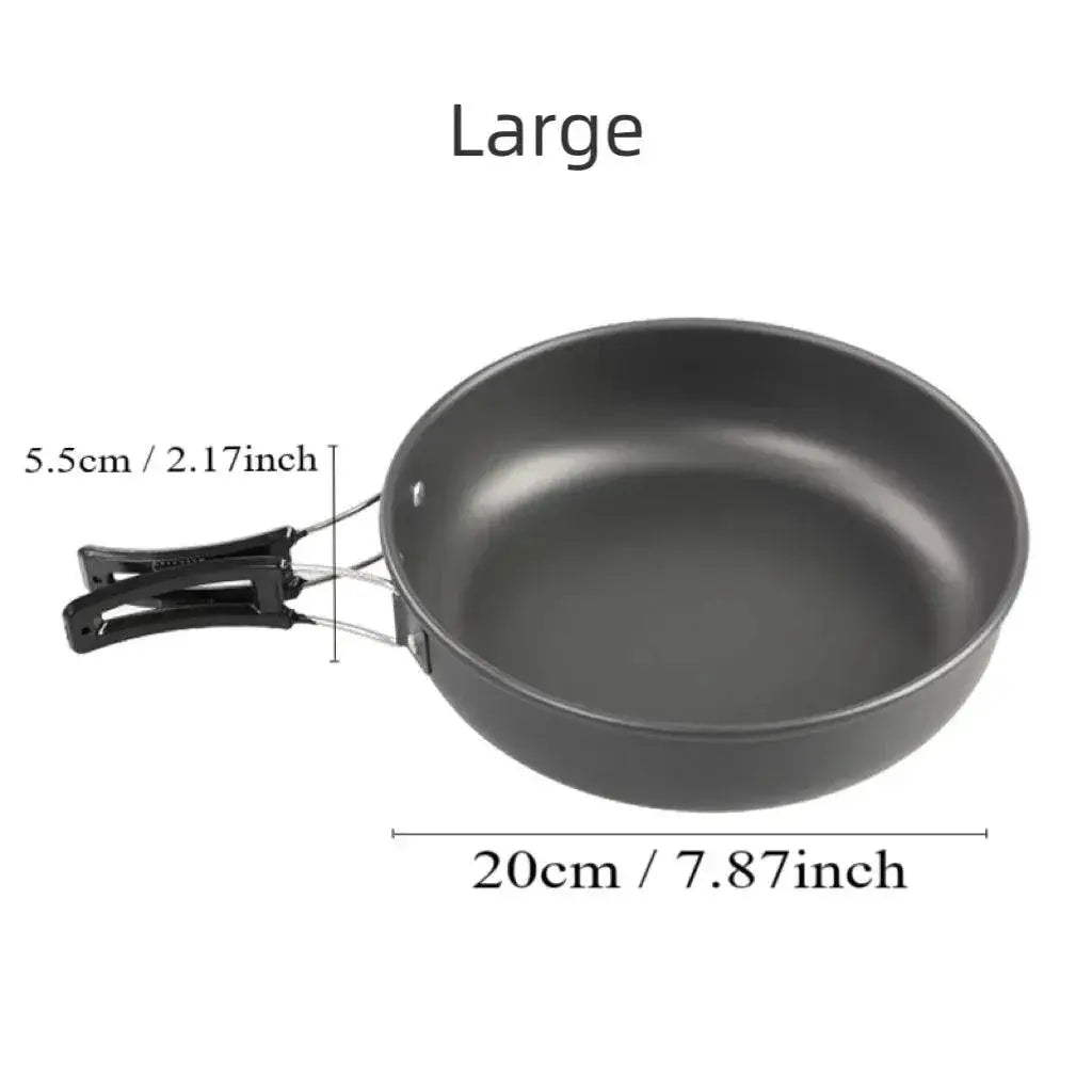 Ultra Light Aluminum Camping Cookware Set Frying Pan Outdoor