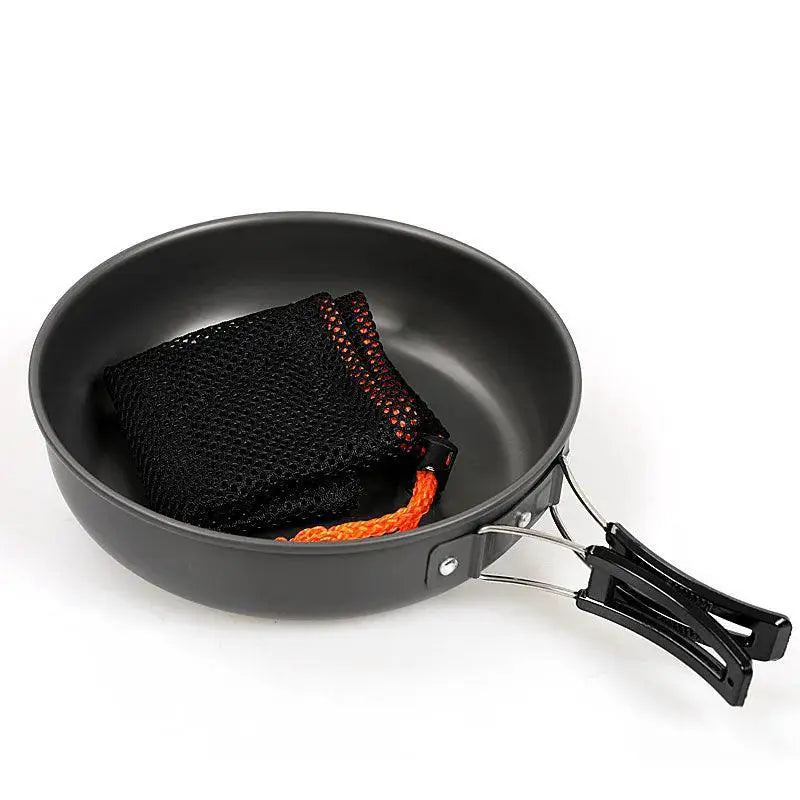 Ultra Light Aluminum Camping Cookware Set Frying Pan Outdoor