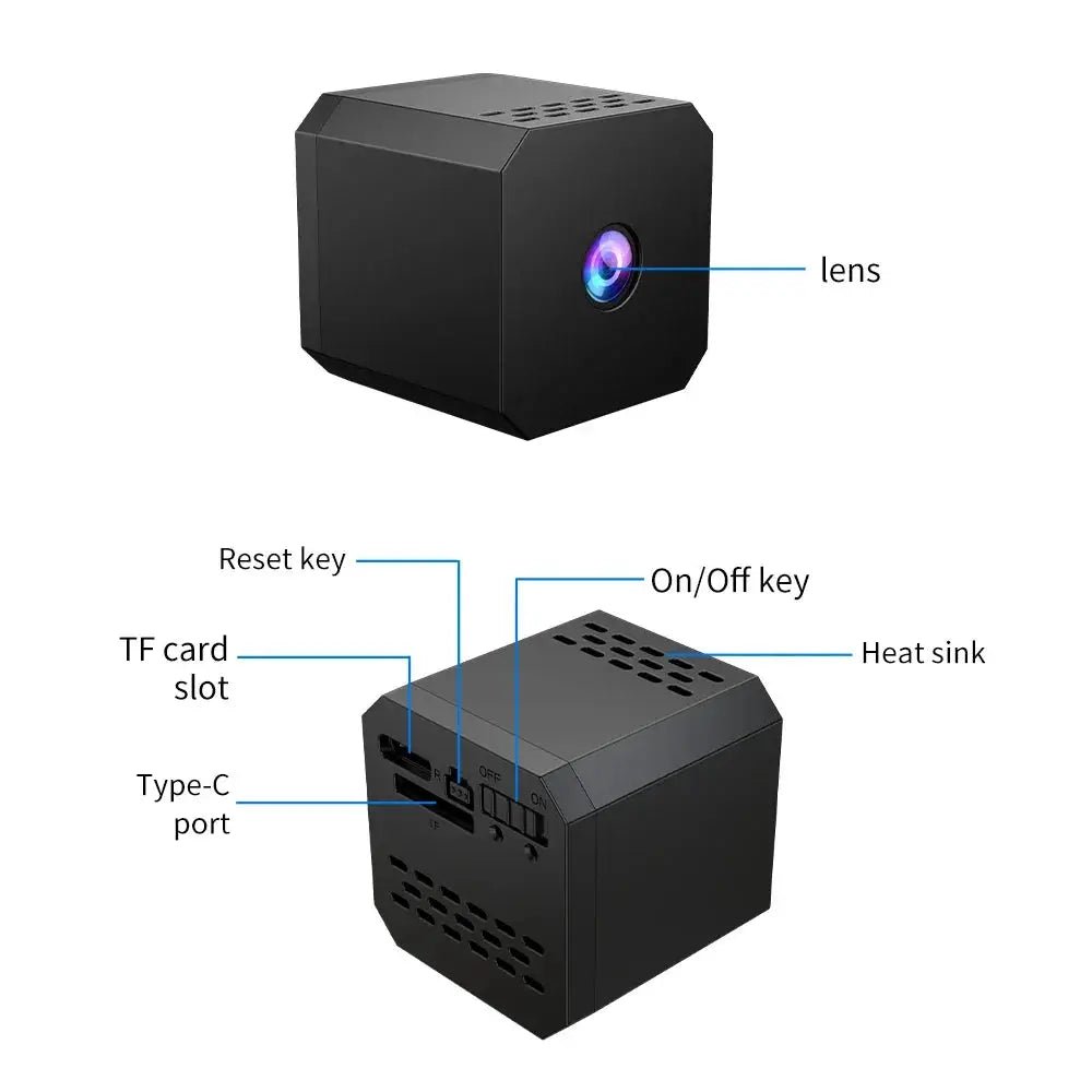 Ultra Mini WiFi Camera 1080P Night Vision Motion Detection Remote Viewing