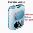 Ultra Slim 6000mAh Waist Fan Clip On Neck Fan LED All Day Cool 5 Speeds