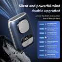 Ultra Slim 6000mAh Waist Fan Clip On Neck Fan LED All Day Cool 5 Speeds