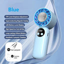 Ultra Slim 6000mAh Waist Fan Clip On Neck Fan LED All Day Cool 5 Speeds